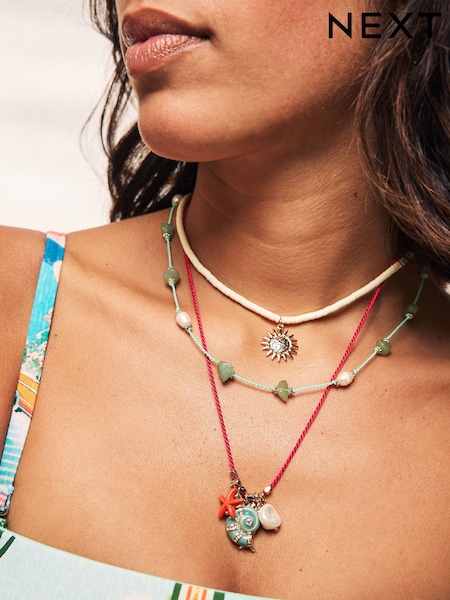 Green Corded Necklace (AY6650) | £13