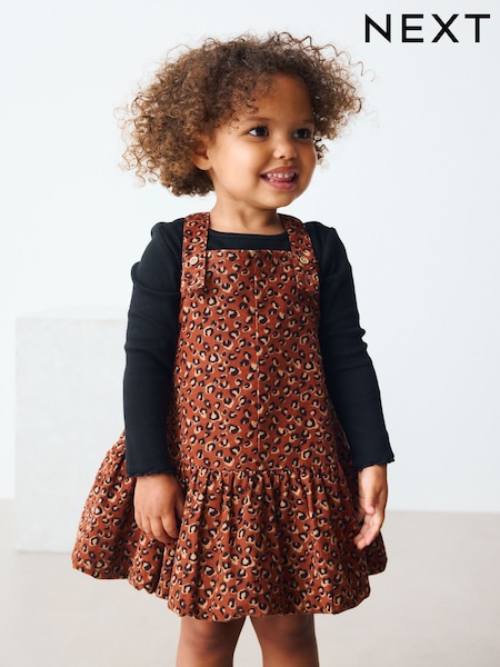Animal Print Bubble Hem Pinafore Dress (3mths-8yrs) (AY6736) | £17 - £23