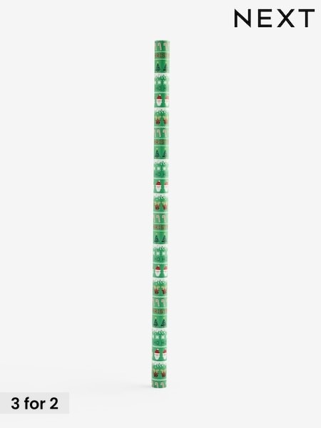 Pixel Santa Extra Wide, 10m Christmas Wrapping Papers (AY6878) | £7