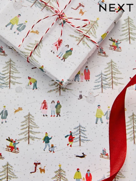 Set of 3 Tree Scene Standard Width, 15m Bow Nutcrackers 3m Christmas Wrapping Papers (AY6899) | £7