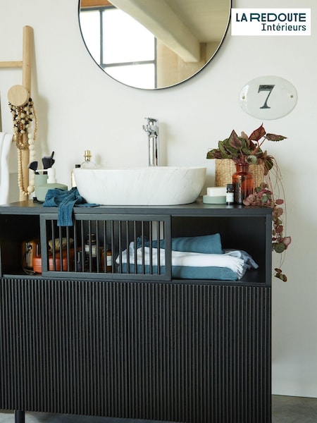 La Redoute Intérieurs Black Bilbao Oak Bathroom Vanity Unit (AY6910) | £525
