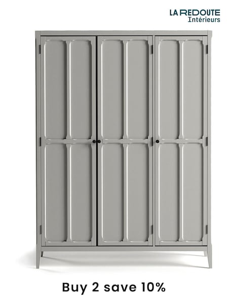 La Redoute Intérieurs Light Grey Eugenie Triple Wardrobe (AY6931) | £585