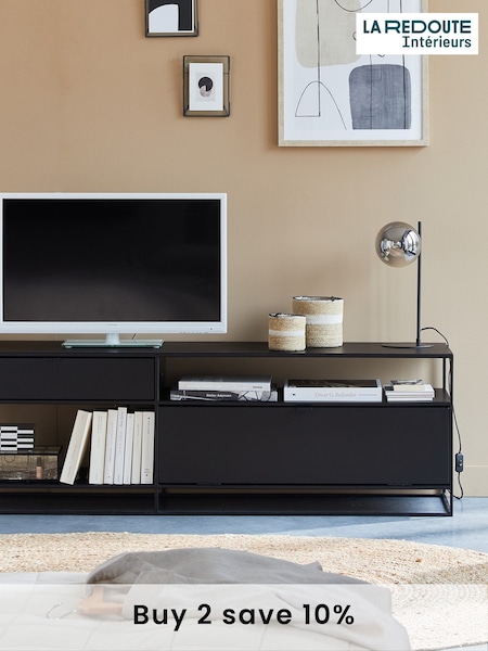 La Redoute Intérieurs Black Hiba Industrial Metal TV Unit (AY6945) | £435