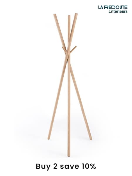 La Redoute Intérieurs Natural Compo Solid Oak Tripod Coat Rack (AY6947) | £150