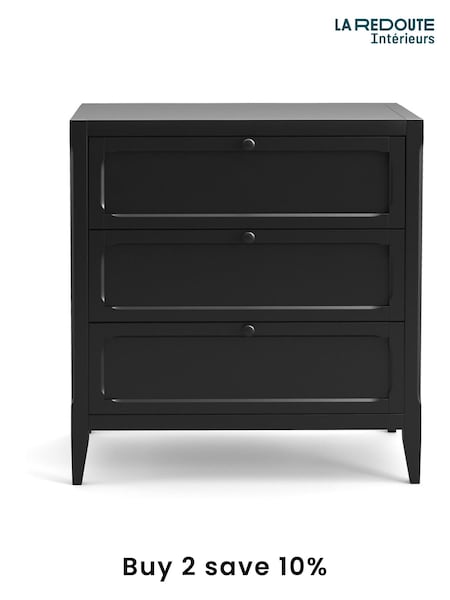 La Redoute Intérieurs Black Eugenie Wooden Chest of 3 Drawers (AY6955) | £255