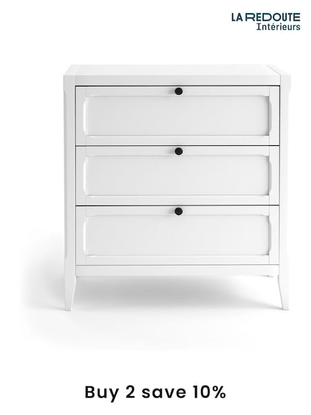 La Redoute Intérieurs White Eugenie Wooden Chest of 3 Drawers (AY6956) | £255