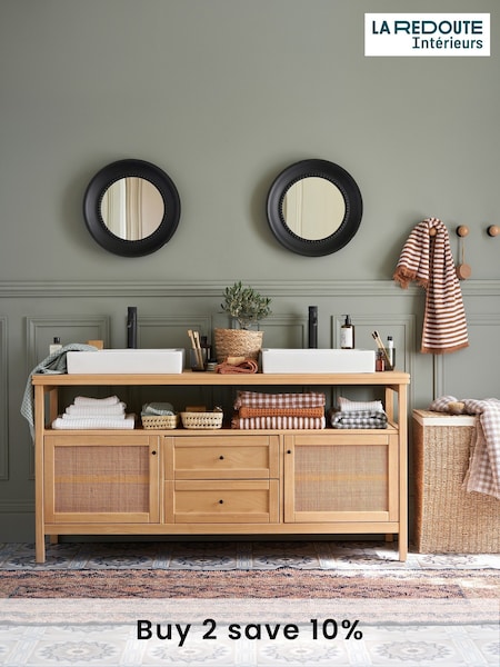 La Redoute Intérieurs Natural Gabin L160cm Double Sink Vanity Unit (AY6958) | £710