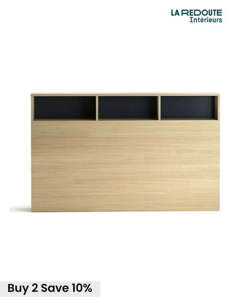 La Redoute Intérieurs Light Oak Wood Biface King Storage Headboard (AY6962) | £380