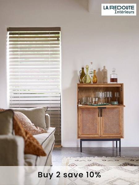 La Redoute Intérieurs Oak Waska Oak & Cane Bar Cabinet (AY6970) | £560