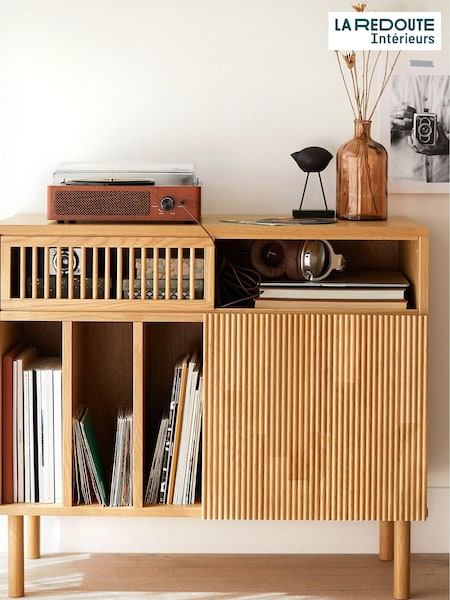 La Redoute Intérieurs Bilbao Solid Oak Vinyl Cabinet (AY6983) | £560
