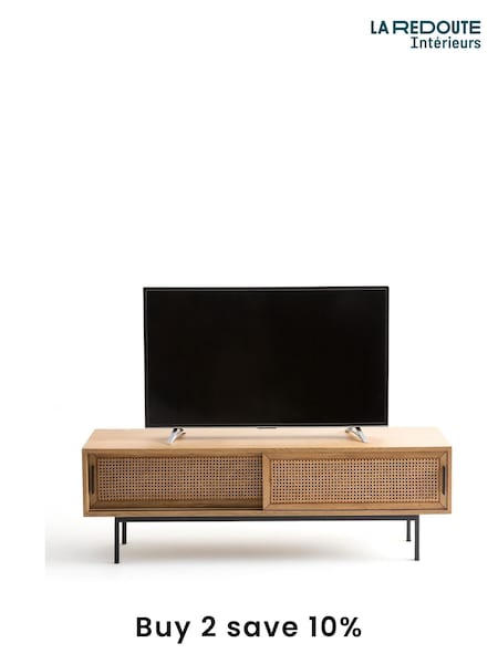 La Redoute Intérieurs Oak Waska Oak and Cane TV Stand (AY6997) | £560