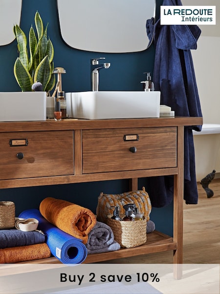 La Redoute Intérieurs Brown Lunja Solid Pine Double Vanity Unit (AY6999) | £335