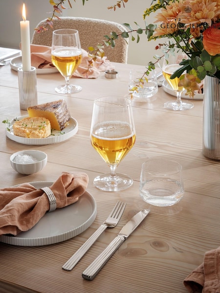 Georg Jensen Set of 6 Clear Bernadotte Beer Glass Beer Glasses (AY7002) | £75