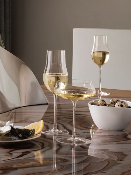 Georg Jensen Set of 6 Clear Sky Champagne Flute Glasses (AY7007) | £65