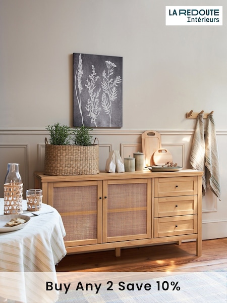 La Redoute Intérieurs Natural Gabin Pine & Rattan Sideboard (AY7022) | £435