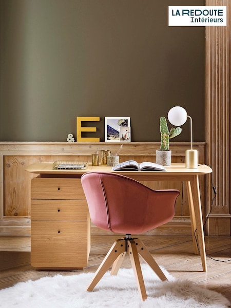 La Redoute Intérieurs Oak Biface 3-Drawer Veneer Desk (AY7023) | £485