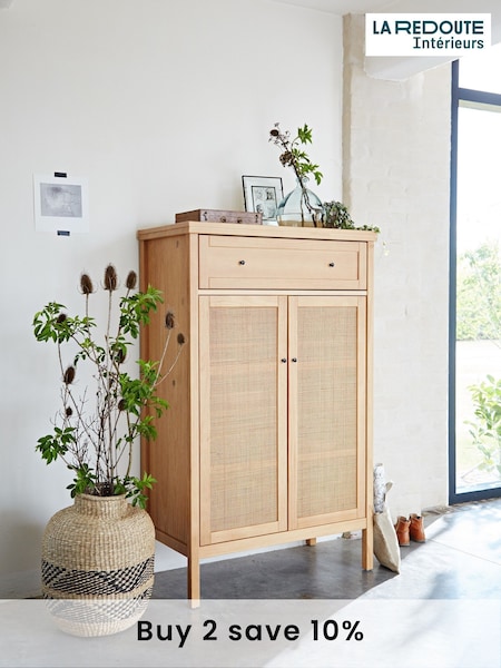 La Redoute Intérieurs Natural Gabin Solid Pine & Cane Sideboard (AY7025) | £485