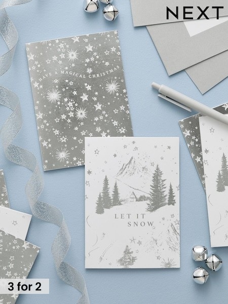 Silver Trees 20 Pack Christmas Cards (AY7053) | £6