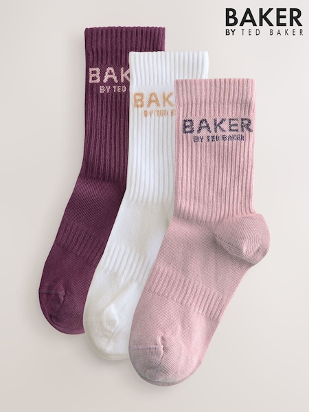 Baker by Ted Baker Girls Socks 3 Pack (AY7066) | £9 - £10