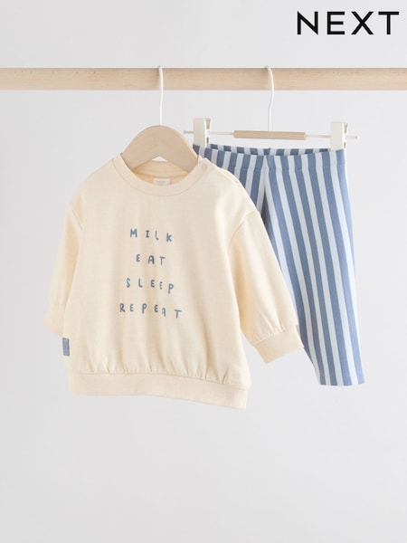 Blue Baby Sweat Top and Leggings Set (0-18mths) (AY7119) | £12 - £14