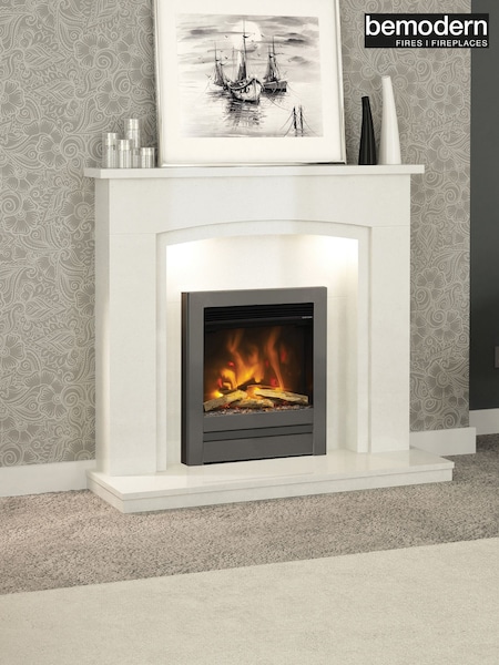 Be Modern Black Nickel Pryzm Edge 16inch Inset Electric Fireplace (AY7324) | £786