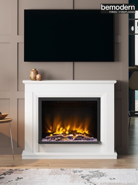 Be Modern Ash White Arana Complete Electric Fireplace (AY7333) | £1,491