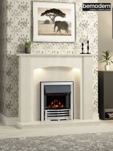 Be Modern Black Aspen Inset Electric Fireplace with Spacer Frame (AY7339) | £430