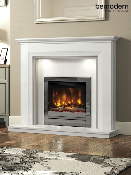 Be Modern Black Nickel Pryzm Edge 22inch Inset Electric Fireplace (AY7369) | £845