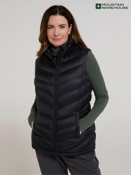 Mountain Warehouse Black Womens Seasons Faux Fur Lined Gilet (AY7453) | £52