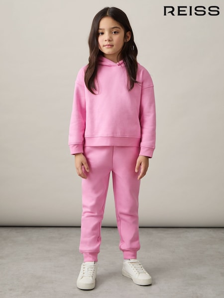 Reiss Bright Pink Harp Cotton Blend Hoodie And Joggers Set (AY7492) | £32