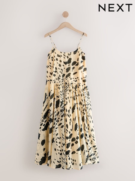 Yellow/Black Dropped Waist Slip Maxi Dress (AY7506) | £59