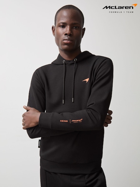 Reiss Black Apex McLaren F1 Team Interlock Hoodie (AY7547) | £138