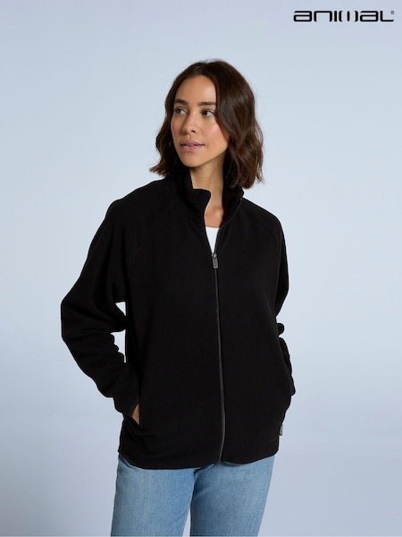Animal Black Womens Stockholm Full Zip Fleece (AY7568) | £35