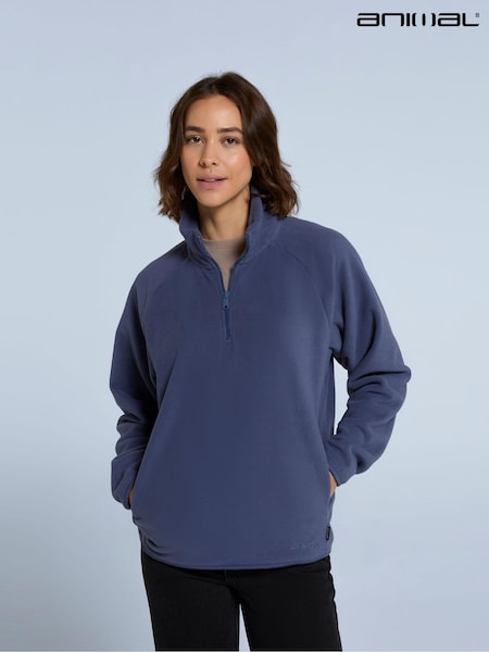 Animal Blue Womens Stockholm Half Zip Fleece (AY7574) | £26