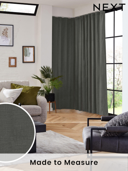 Slate Grey Nikki Made to Measure Curtains (AY7737) | £109