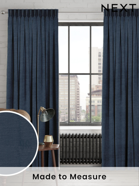 Ink Blue Nikki Made to Measure Curtains (AY7739) | £109