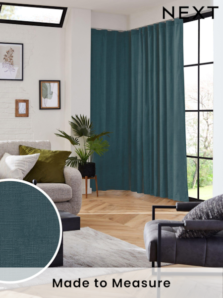 Peacock Blue Nikki Made to Measure Curtains (AY7743) | £109