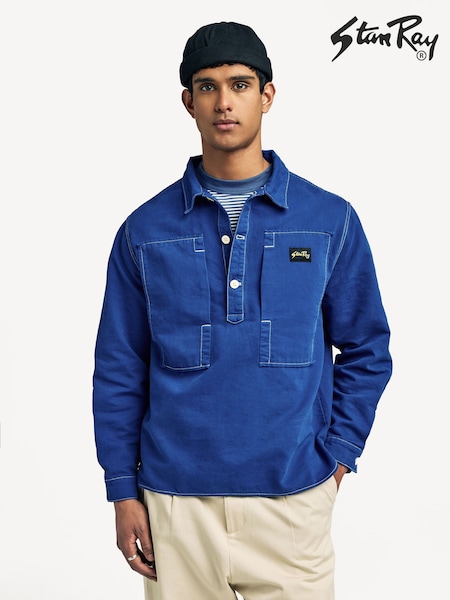 Stan Ray Blue Painters Popover Shirt (AY7750) | £125