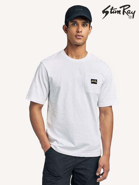 Stan Ray White Patch Logo Pocket T-Shirt (AY7754) | £35