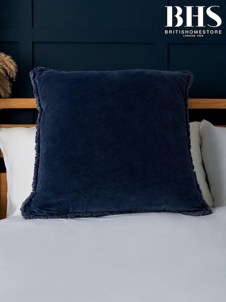 BHS Navy Camille Acid Wash Cushion (AY7805) | £16