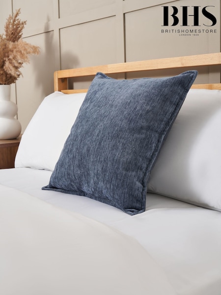 BHS Blue Heavy Chenille Cushion (AY7815) | £16