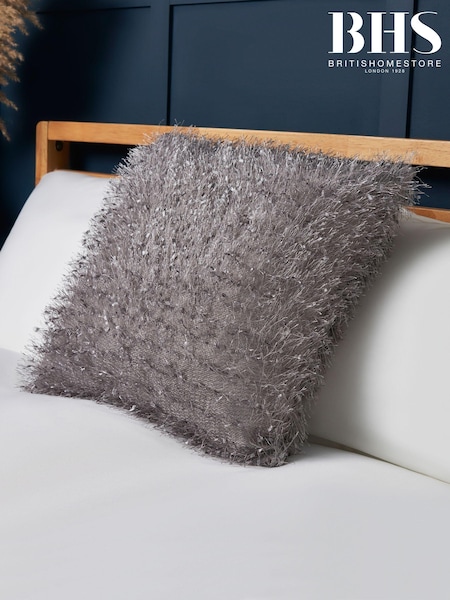 BHS Silver Pollyanna Cushion (AY7819) | £16