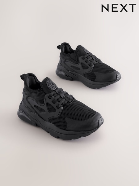 Black Wide Fit (G) Pull On School Trainers (AY7835) | £24 - £34