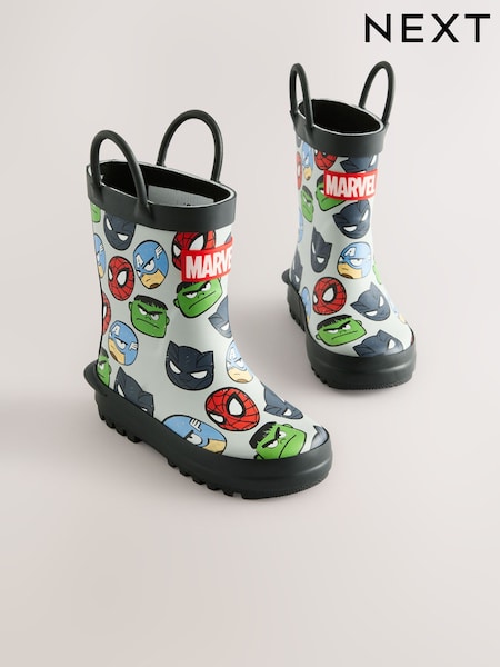 Grey Marvel Handle Pull On Wellies (AY8037) | £19 - £22