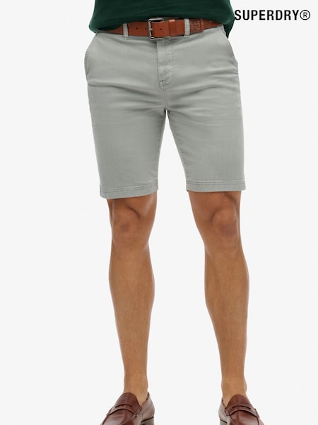 Superdry Grey Officer Chino Shorts (AY8046) | £45