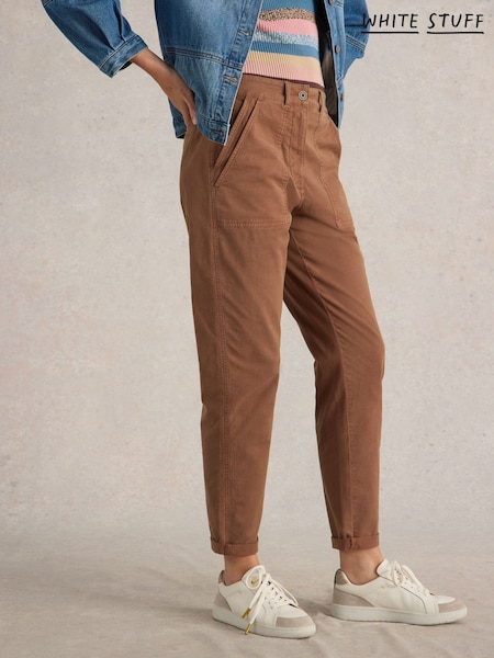White Stuff Brown Twister Chino Trousers (AY8217) | £59