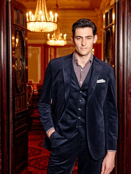 Skopes Blue Atkinson Co-ord Tailored Suit Waistcoat (AY8251) | £55