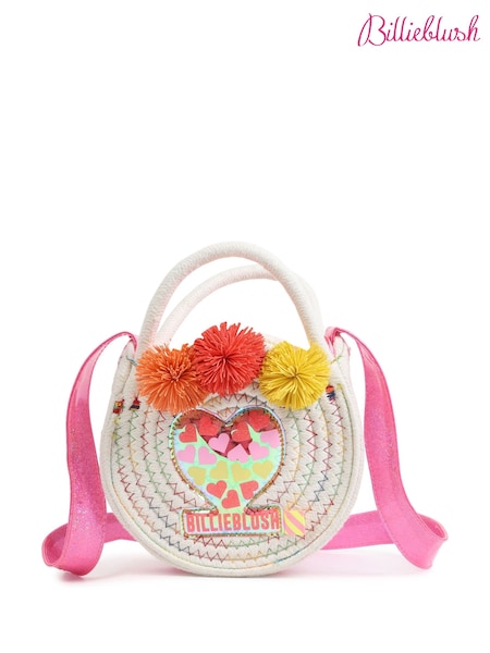 Billieblush Pink Logo Pom Pom Cross-Body Handle Bag (AY8297) | £29
