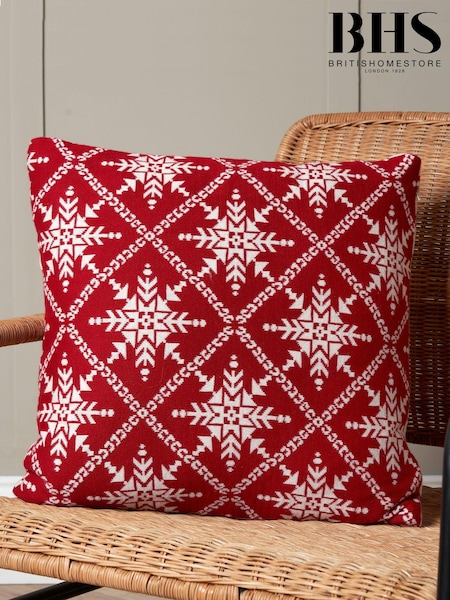 BHS Sand Traditional Design 100% Cotton Cushion (AY8352) | £22