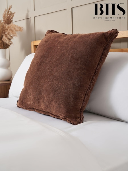 BHS Brown Camille 100% Cotton Cushion (AY8355) | £16